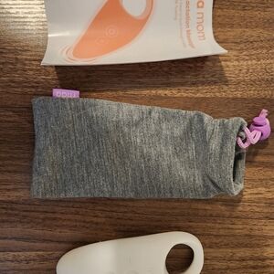 Frida Mom 2-in-1 Lactation Massager With Gray Drawstring Pouch And Manual